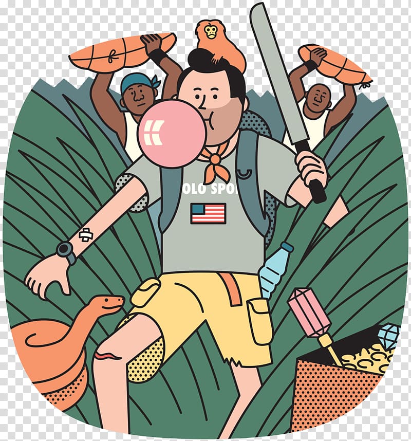 CAP&Design Cartoon Illustration, Flat Jungle Adventure transparent background PNG clipart