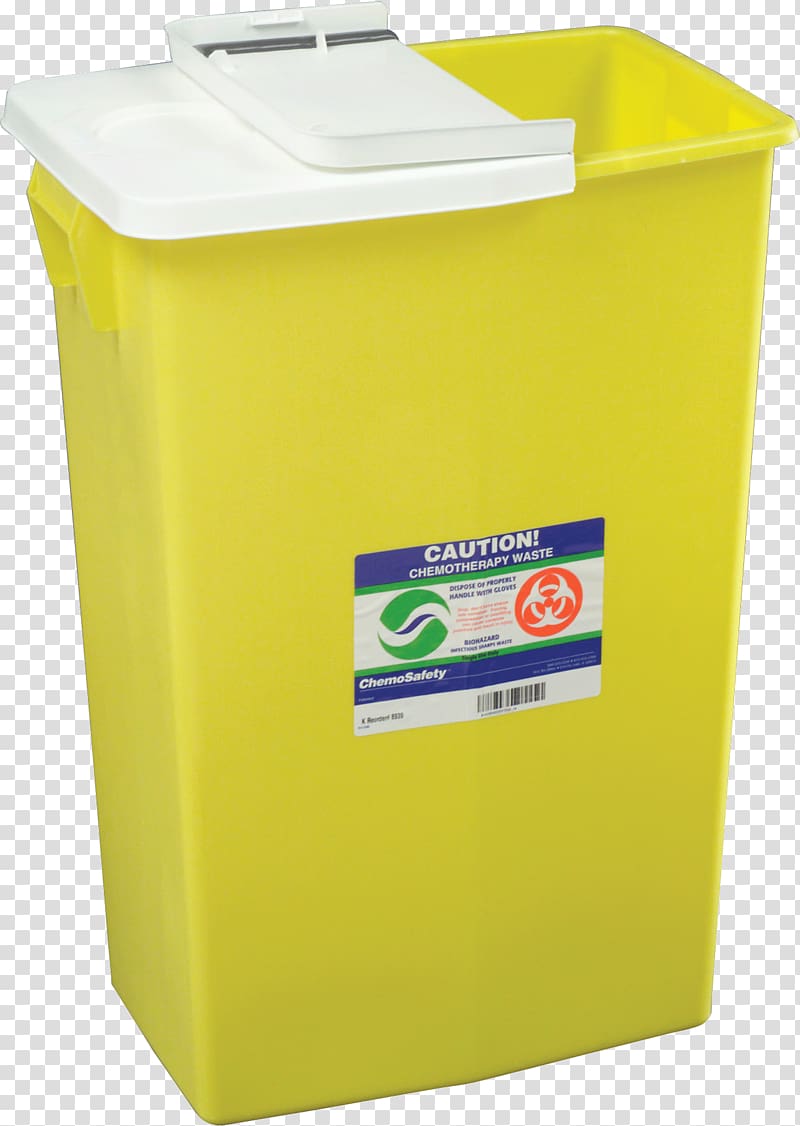 Rubbish Bins & Waste Paper Baskets Lid Chemotherapy Sharps waste Waste management, container transparent background PNG clipart