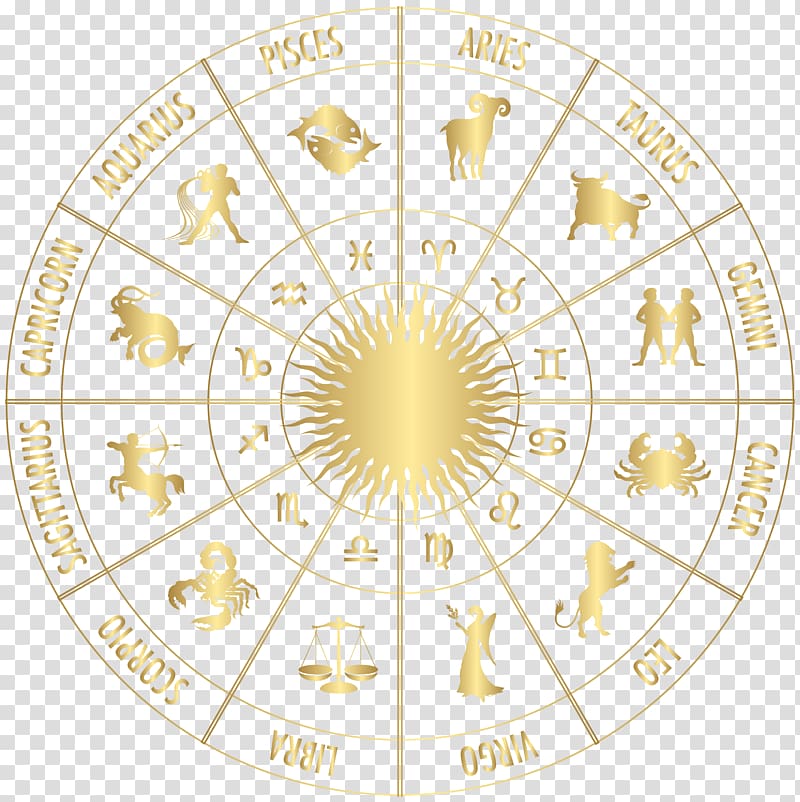 zodiac sign illustration, Circle Area Yellow Design, Zodiac Circle transparent background PNG clipart