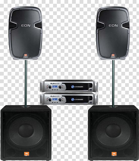 Audio Loudspeaker Computer speakers Sound Subwoofer, Dj Set transparent background PNG clipart