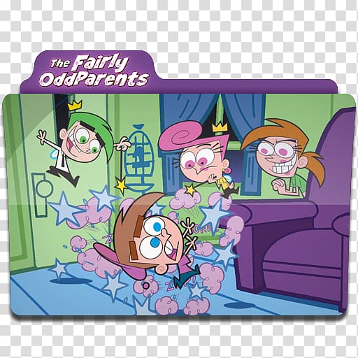 The Fairly OddParents-themed folder, purple fictional character technology illustration, Fairly Oddparents transparent background PNG clipart