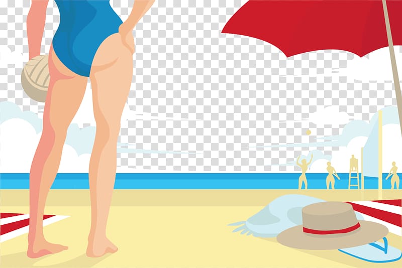 Summer beach swimwear beauty perspective transparent background PNG clipart