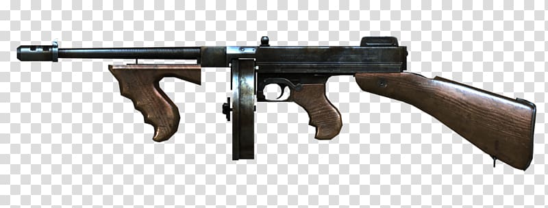 Thompson submachine gun Firearm Weapon, machine gun transparent background PNG clipart