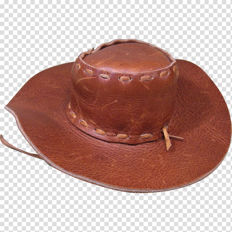 Dollhouse Hat Leather Vintage clothing, cowboy hat transparent background PNG clipart