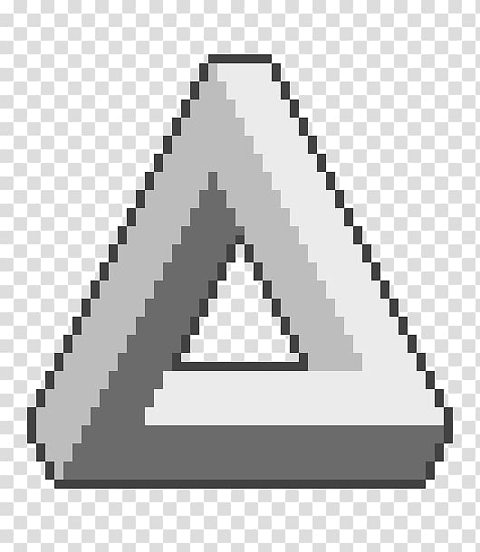 Penrose triangle Pixel art , painting transparent background PNG clipart