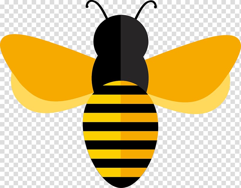 yellow and black bee illustration, Honey bee Adobe Illustrator Euclidean , Honey and bee design material transparent background PNG clipart