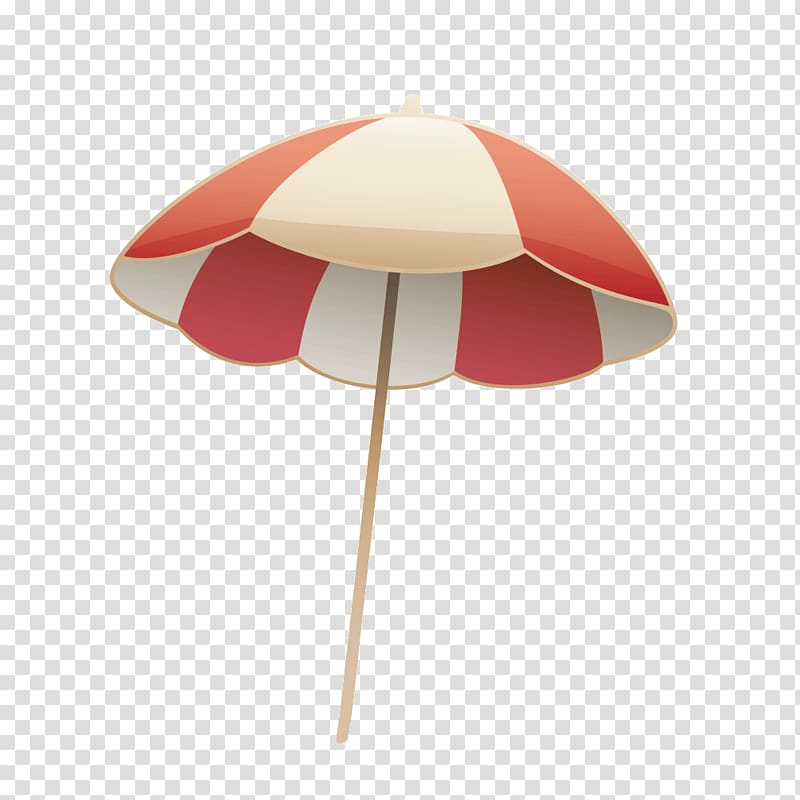 red and beige parasol, Umbrella Beach Euclidean , summer beach umbrellas transparent background PNG clipart