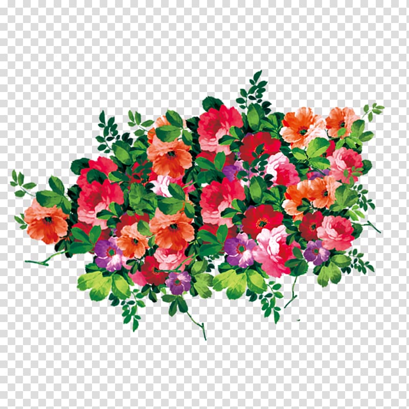 red, orange, and purple petaled flowers art, Flower Computer file, Bouquet of flowers transparent background PNG clipart