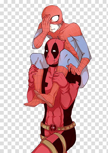 Spider-Man: The Manga Deadpool Iron Man Felicia Hardy, deadpool and spiderman fanart transparent background PNG clipart
