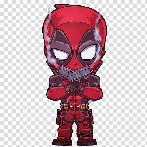 Marvel Deadpool illustration, Captain America Iron Man Deadpool Drawing Marvel Comics, Q version of Spider-Man transparent background PNG clipart