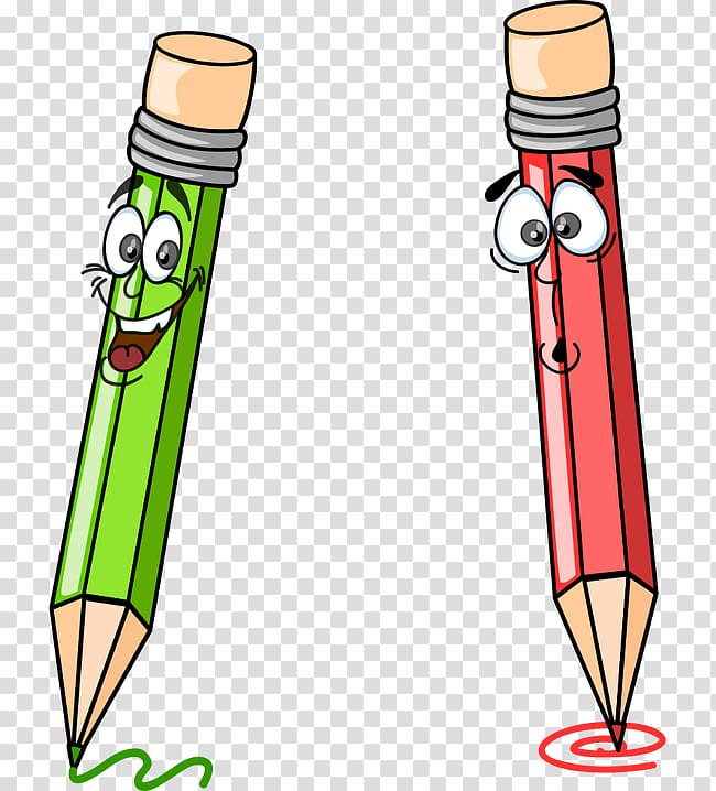 Cartoon School , ,Cartoon Stationery,expression,Happy,pencil transparent background PNG clipart