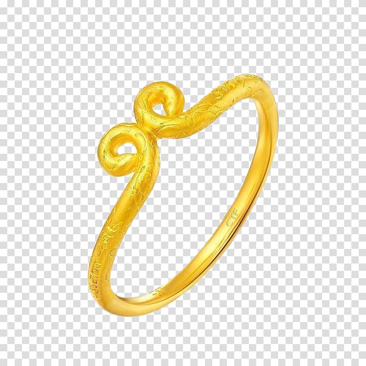 Ring u7d27u7b8du5492 Chow Tai Fook u9996u98fe Designer, Tight hoop gold ring transparent background PNG clipart
