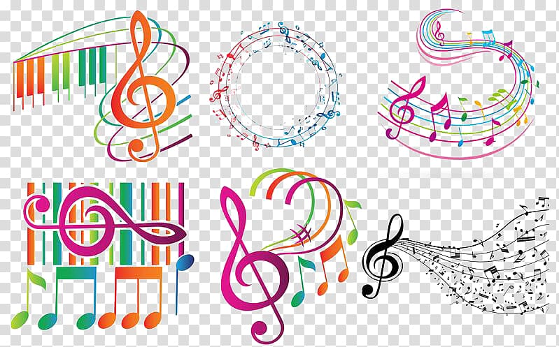 Musical note Icon design, Jumping notes transparent background PNG clipart