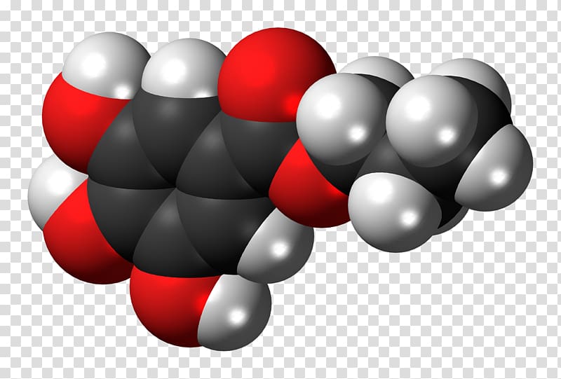 Propyl gallate Octyl gallate Dodecyl gallate Ethyl gallate Propyl group, molecule transparent background PNG clipart