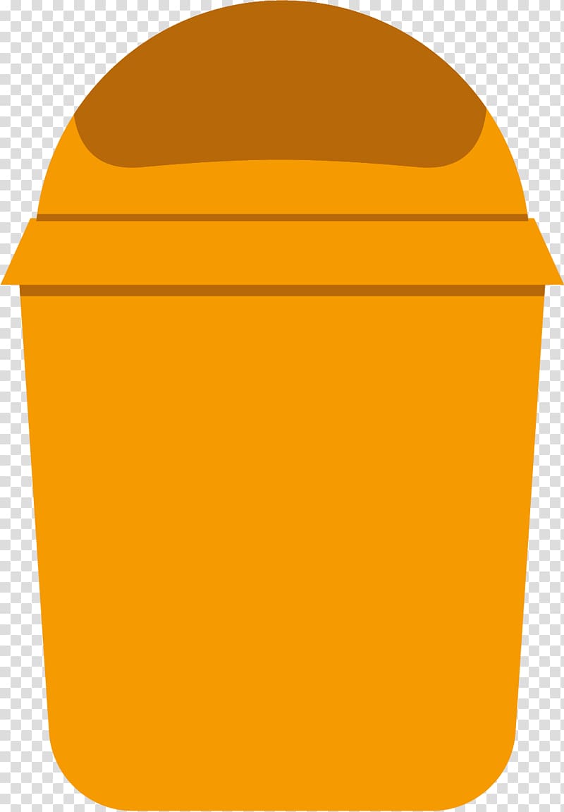 Waste container Icon, Big yellow trash can transparent background PNG clipart