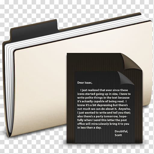 Dear Isaac paper , brand font, Folder Documents transparent background PNG clipart