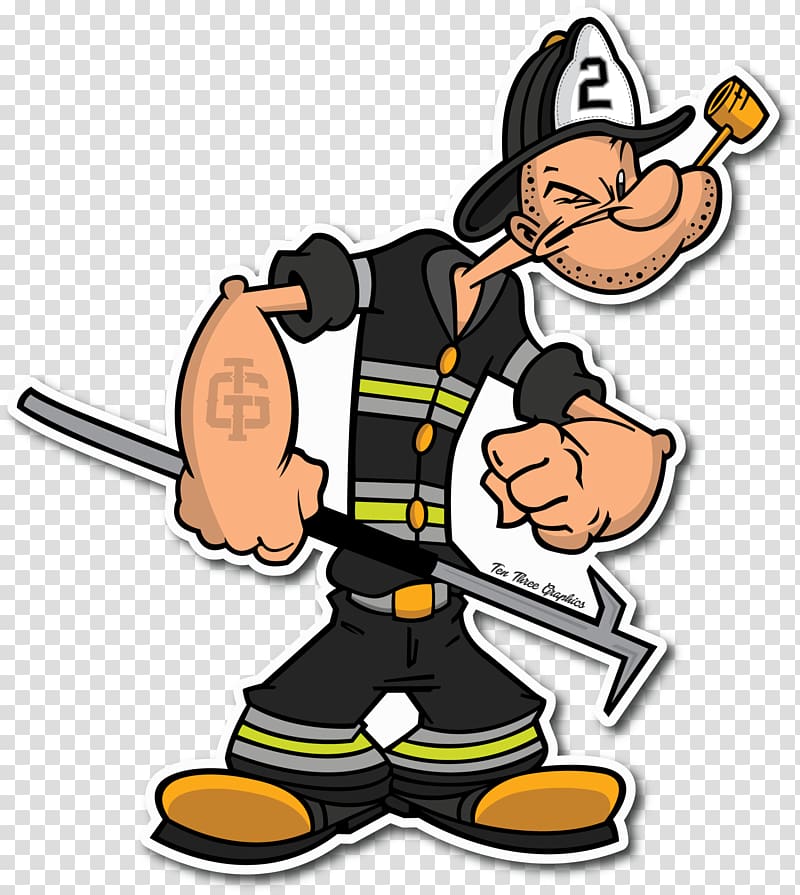 Firefighter Fire department T-shirt Firefighting Fire engine, popeye transparent background PNG clipart