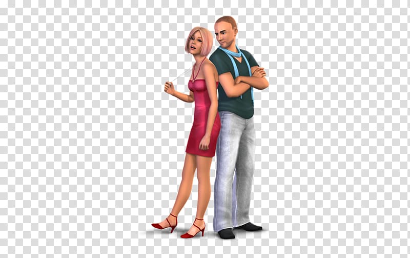 man and woman illustration, The Sims Couple transparent background PNG clipart