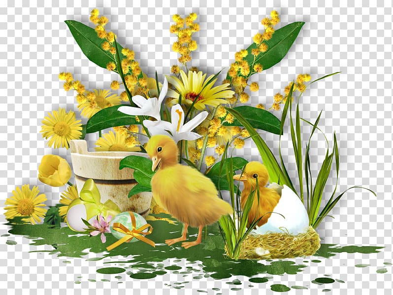 Easter Bunny Easter egg Flower Floral design, Easter transparent background PNG clipart
