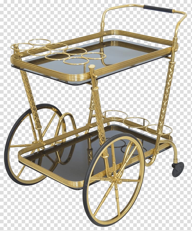 gold plated tea cart, Serving Cart transparent background PNG clipart