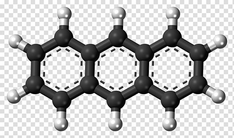 Naphthalene Anthracene Molecule Quinoline Ball-and-stick model, chemistry transparent background PNG clipart