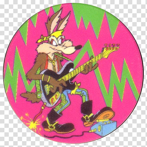 Tazos Looney Tunes Cartoon Milk caps Walkers, Wile Coyote transparent background PNG clipart