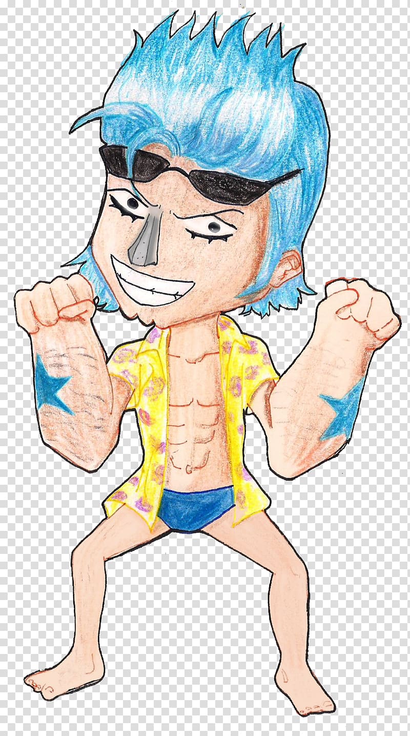 Franky One Piece Chibi Mangaka, one piece transparent background PNG clipart