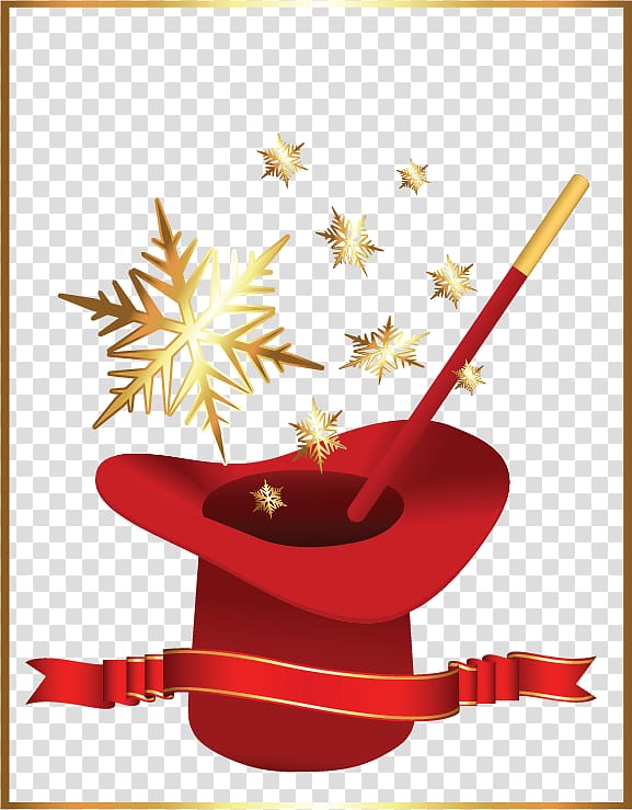 Magic , Christmas magic red hat transparent background PNG clipart