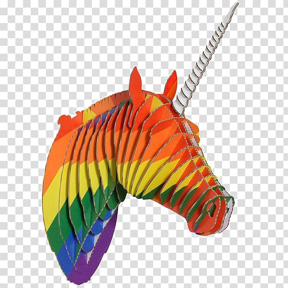 Paper Unicorn cardboard Rainbow flag, unicorn transparent background PNG clipart