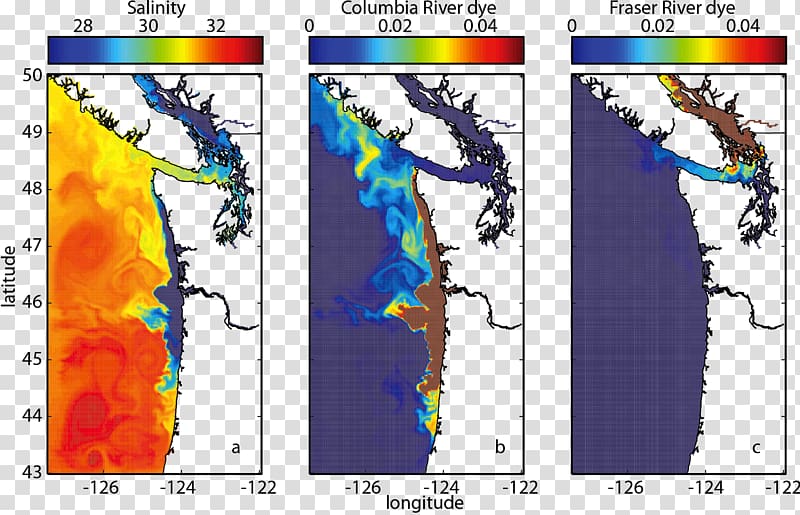 Columbia River Pacific Northwest West Coast of the United States Plume Salinity, wind transparent background PNG clipart