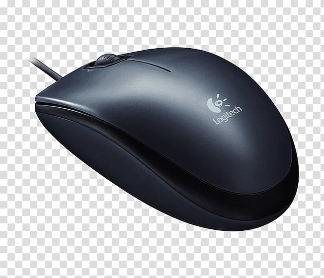 Computer mouse Logitech B100 Optical mouse Apple USB Mouse Logitech M100, imput devices transparent background PNG clipart