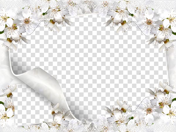 Wedding frame Bride, White flower decoration roll material transparent background PNG clipart