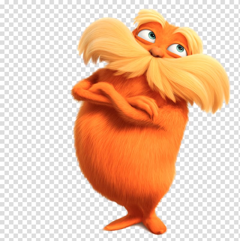 orange cartoon character, The Lorax Thinking transparent background PNG clipart