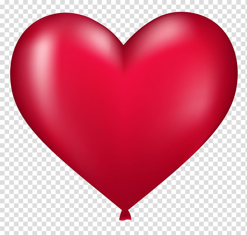 Heart Balloon, Heart Shaped Balloon transparent background PNG clipart