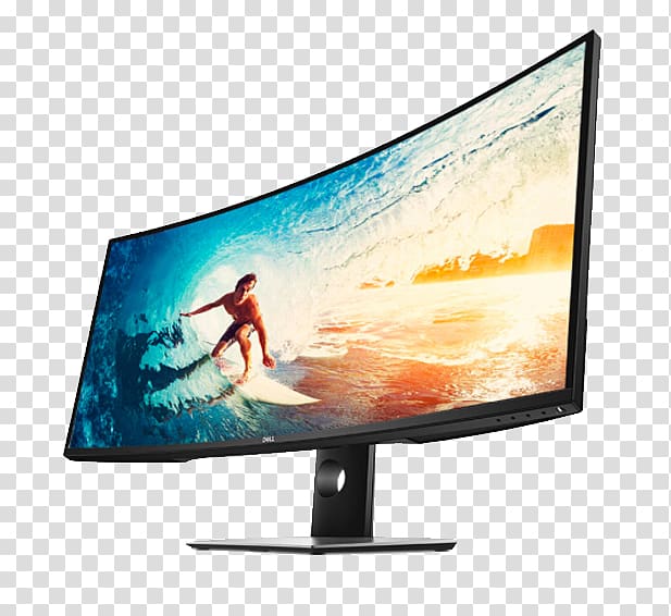 Dell Computer monitor IPS panel Display device 21:9 aspect ratio, Computer surface display transparent background PNG clipart