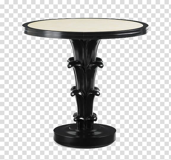 Coffee table Coffee table Nightstand Furniture, Black round coffee table transparent background PNG clipart