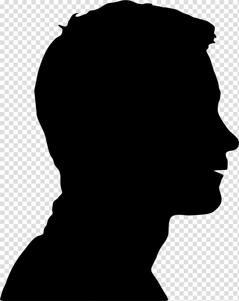 Human head Face Silhouette , man silhouette transparent background PNG