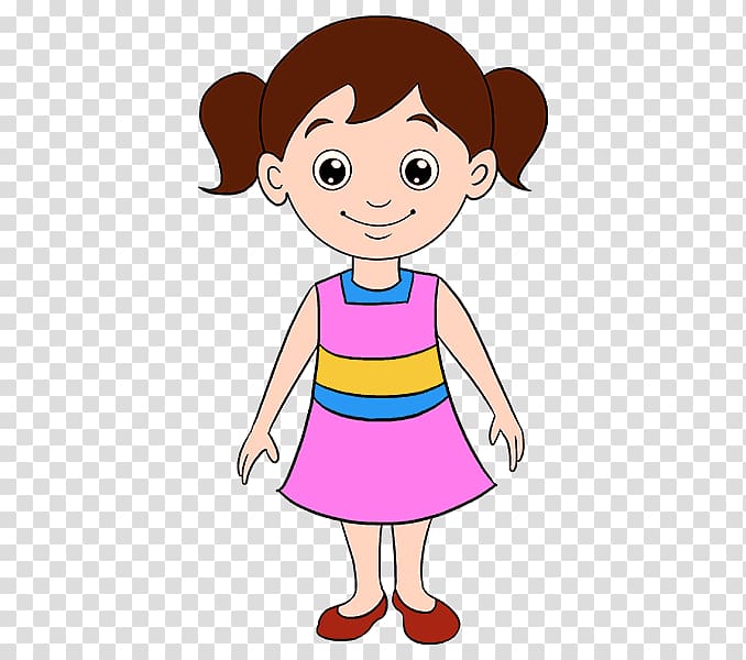 Drawing Cartoon Girl Child Sketch, girl cartoon transparent background PNG clipart