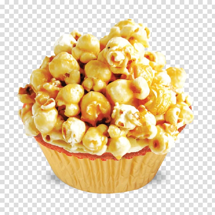 Cupcake Caramel corn Popcorn Dessert, popcorn transparent background PNG clipart