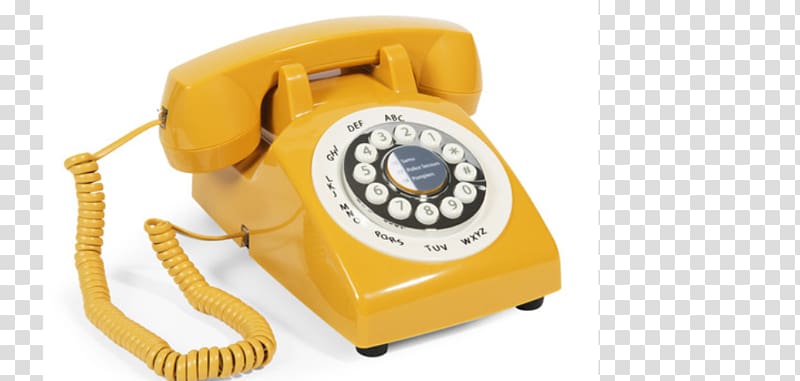 Cordless telephone Wild & Wolf 1950's American Diner Phone Yellow Furniture, others transparent background PNG clipart