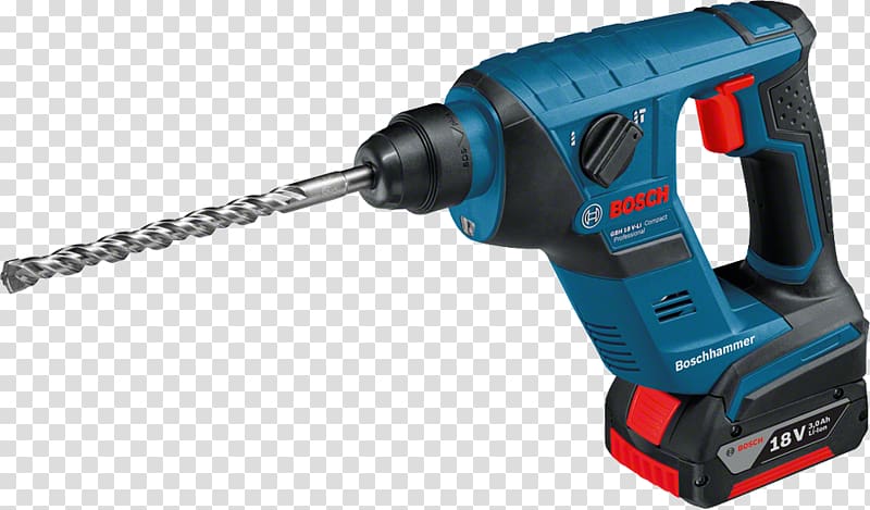 Hammer drill Robert Bosch GmbH Augers SDS Lithium-ion battery, others transparent background PNG clipart