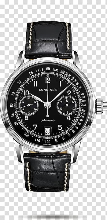 Longines Chronograph Watch Clock Omega SA, hand painted alarm clock transparent background PNG clipart