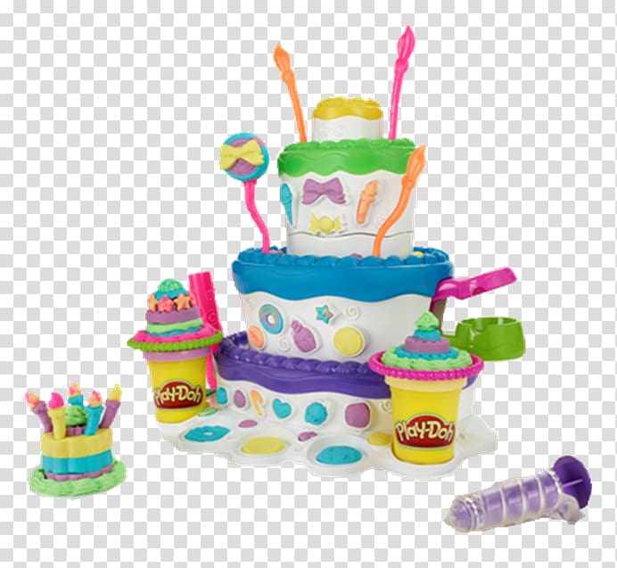 Play-Doh Cupcake Birthday cake Frosting & Icing, cake transparent background PNG clipart