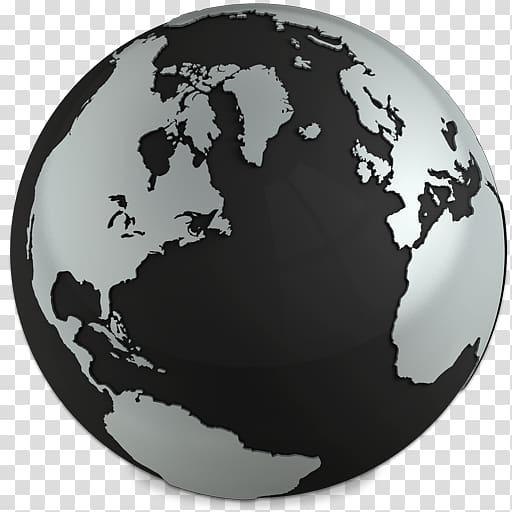 Black And Gray Earth Planet World Map Globe Computer Icons World Ico Transparent Background