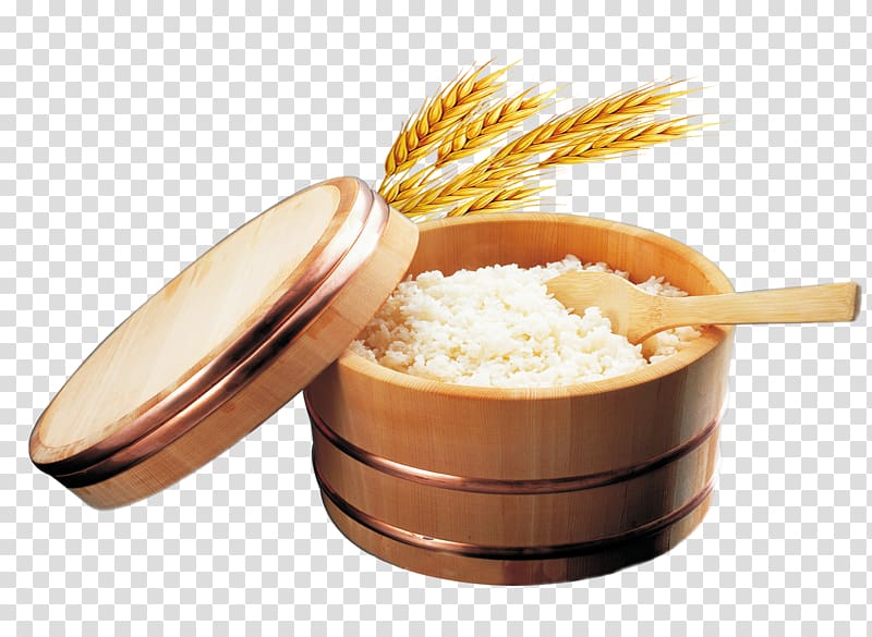 Panjin Takikomi gohan Rice Koshihikari Bento, Barrel steamed rice transparent background PNG clipart