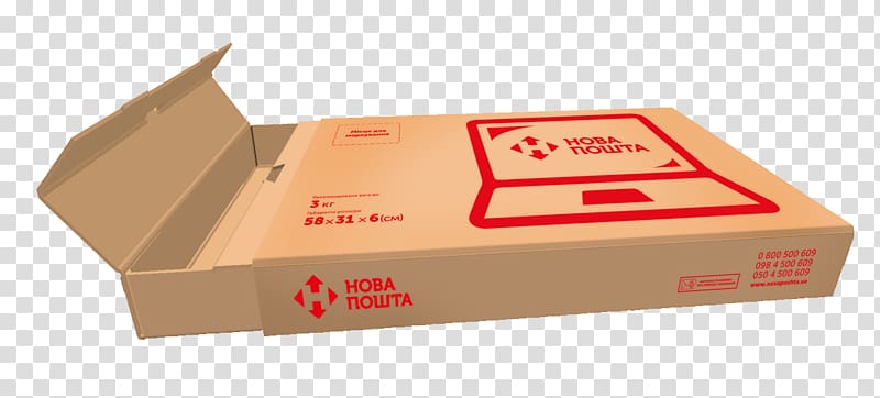Box Nova Poshta Packaging and labeling Mail cardboard, box transparent background PNG clipart