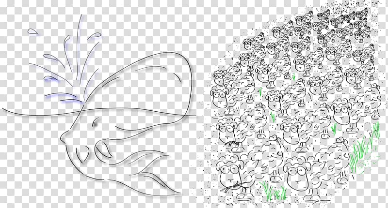 Line art Drawing /m/02csf, Marine organism transparent background PNG clipart