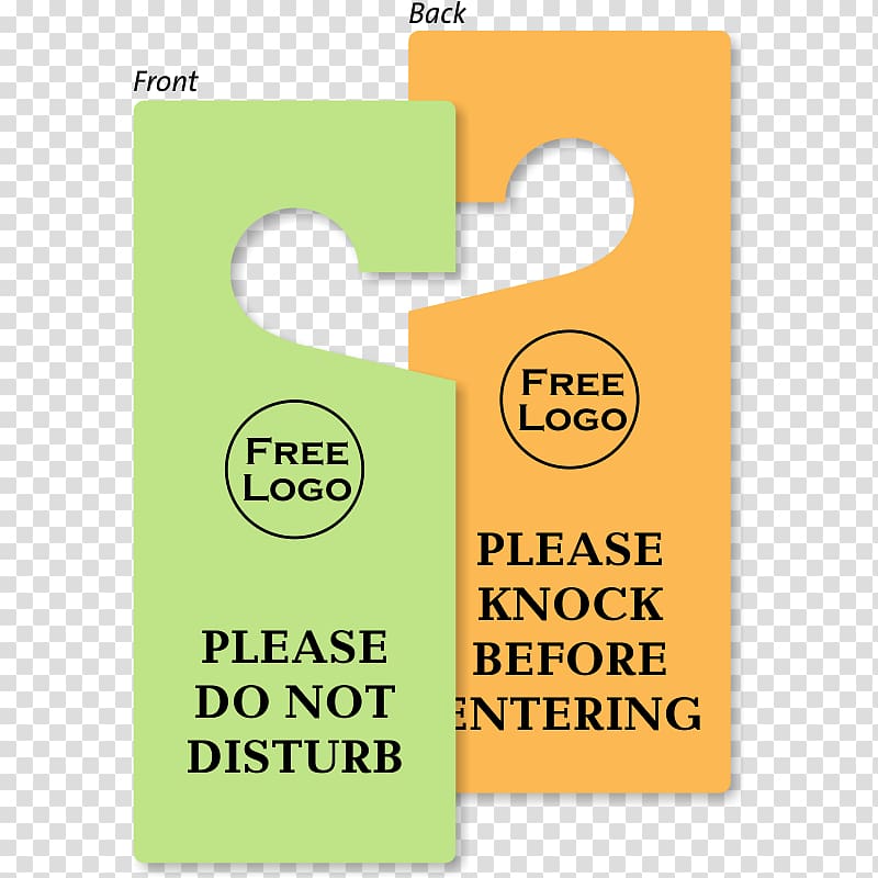 Door hanger Logo Brand, do not disturb transparent background PNG clipart