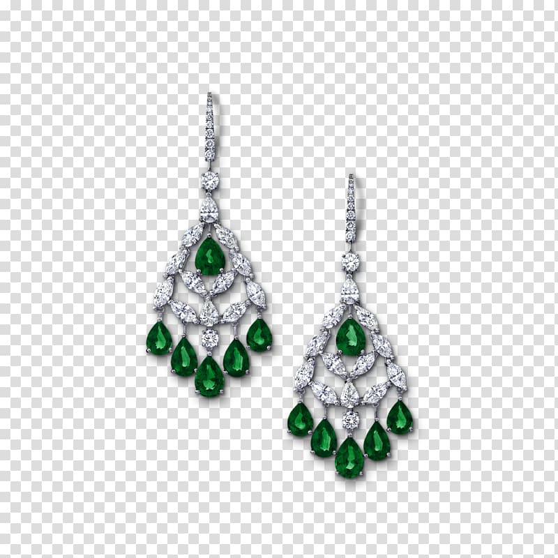 Emerald Earring Graff Diamonds Jewellery, emerald transparent background PNG clipart