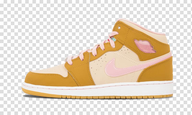 Sports shoes Air Jordan 1 Mid BG \'Hare\' 2015 Youth Sneakers in White, Size 5.5, nike transparent background PNG clipart